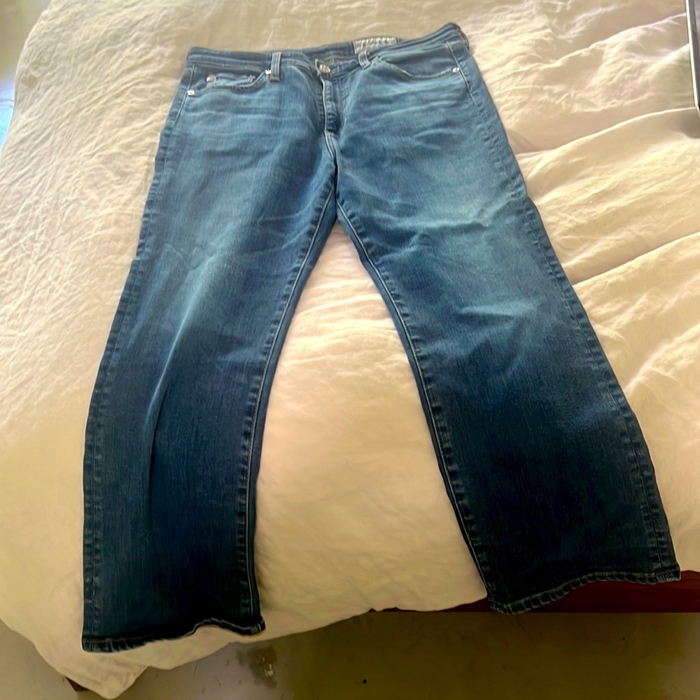 AG jeans with nice stretch - high rise slim flare crop